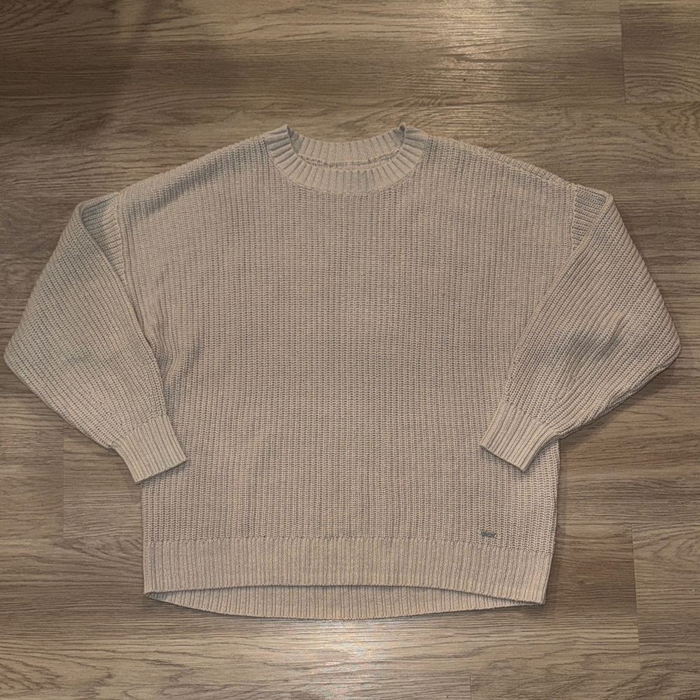 Hollister Taupe Knit Sweater